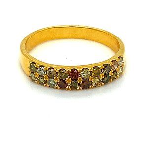 Fancy Colored Diamonds 1.05ct Solid 14K Gold Ring